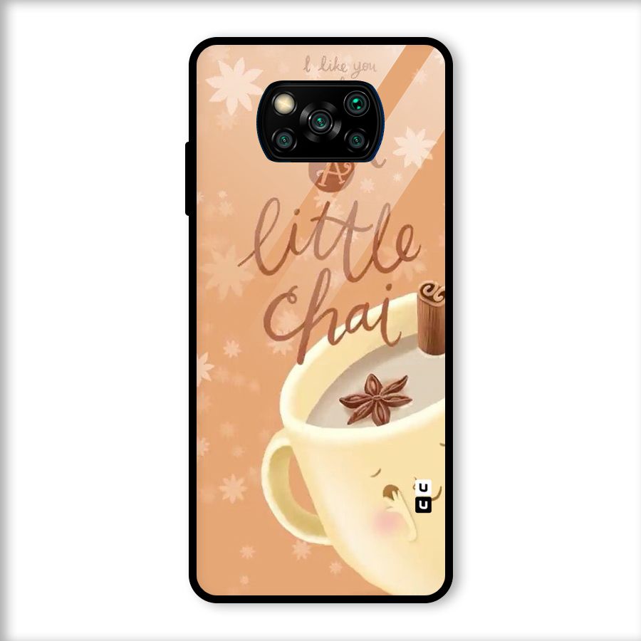 A Little Chai Glass Back Case for Poco X3