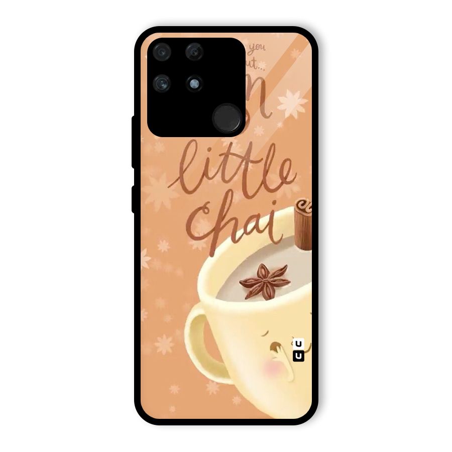 A Little Chai Glass Back Case for Realme Narzo 50A