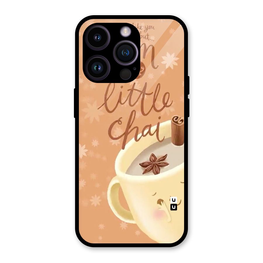 A Little Chai Glass Back Case for iPhone 14 Pro