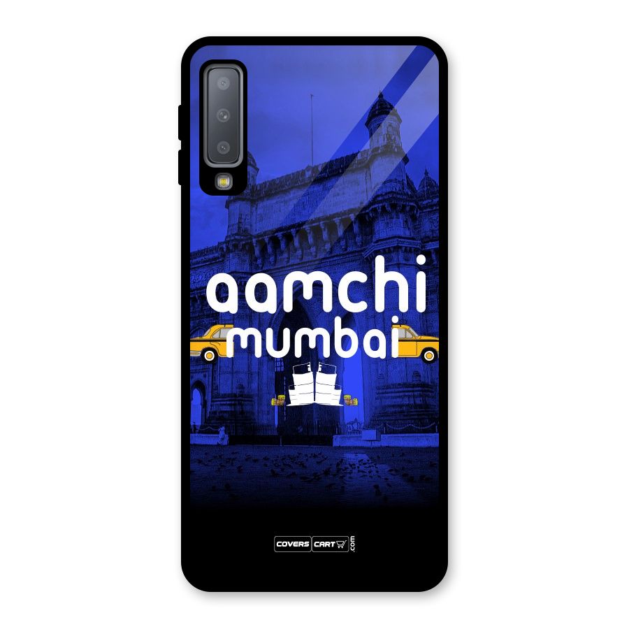 Aamchi Mumbai Glass Back Case for Galaxy A7 (2018)