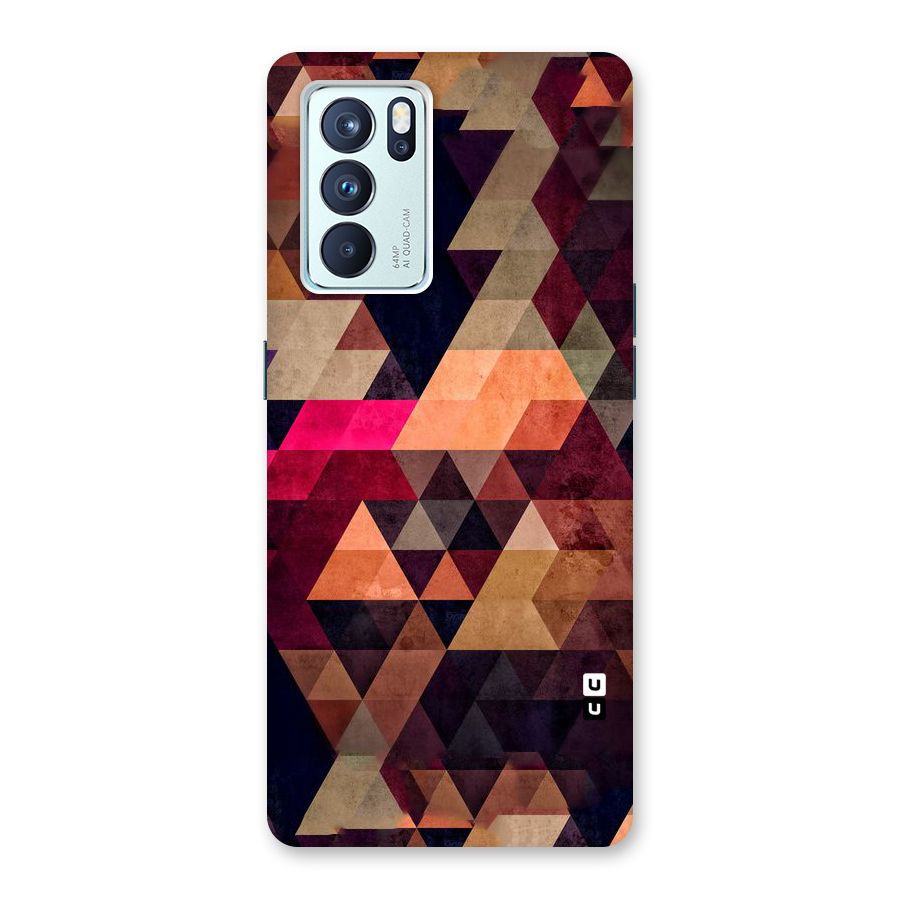 Abstract Beauty Triangles Back Case for Oppo Reno6 Pro 5G