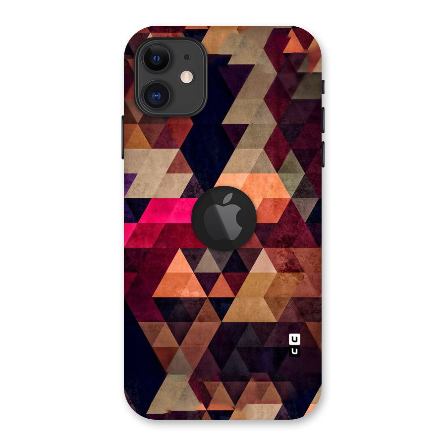 Abstract Beauty Triangles Back Case for iPhone 11 Logo Cut