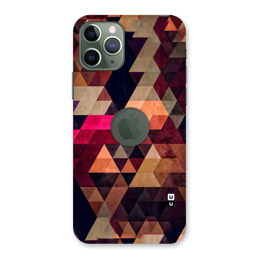 Abstract Beauty Triangles Back Case for iPhone 11 Pro Logo  Cut