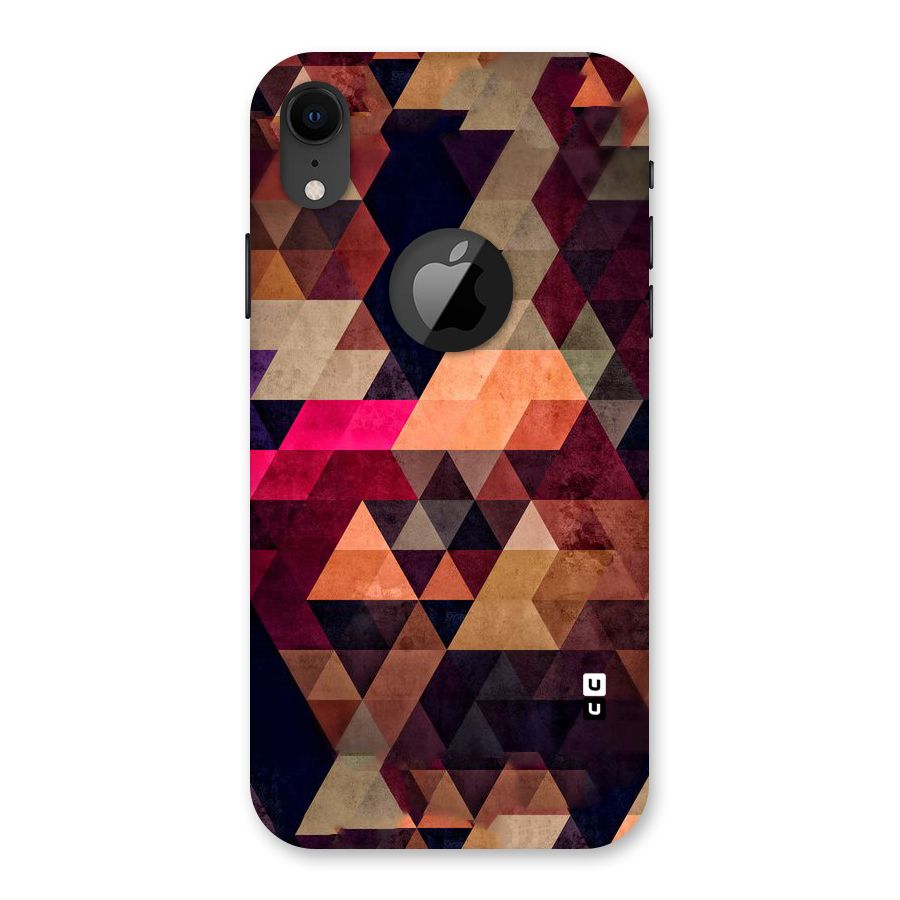 Abstract Beauty Triangles Back Case for iPhone XR Logo Cut