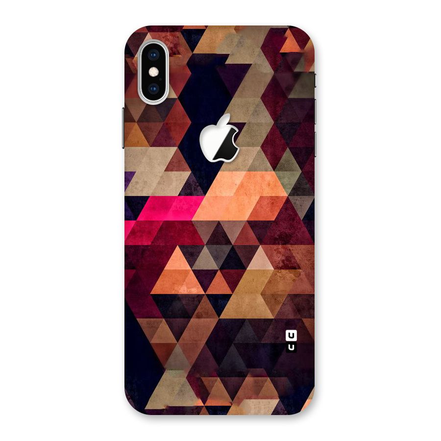 Abstract Beauty Triangles Back Case for iPhone XS Max Apple Cut