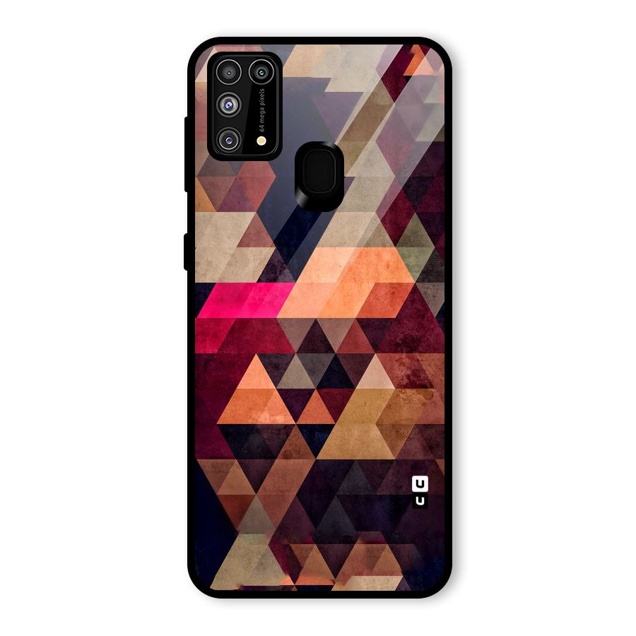 Abstract Beauty Triangles Glass Back Case for Galaxy F41