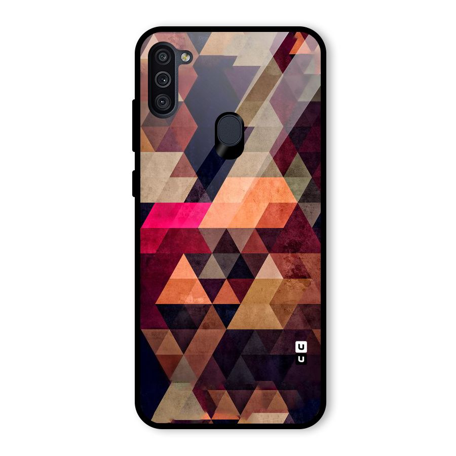 Abstract Beauty Triangles Glass Back Case for Galaxy M11