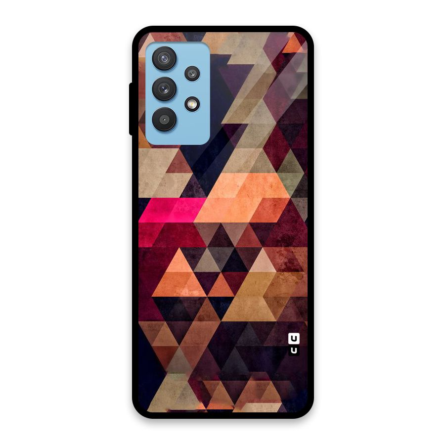 Abstract Beauty Triangles Glass Back Case for Galaxy M32 5G