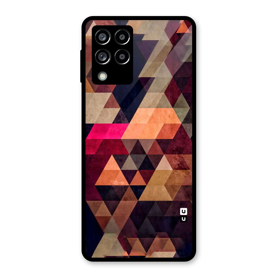 Abstract Beauty Triangles Glass Back Case for Galaxy M53 5G