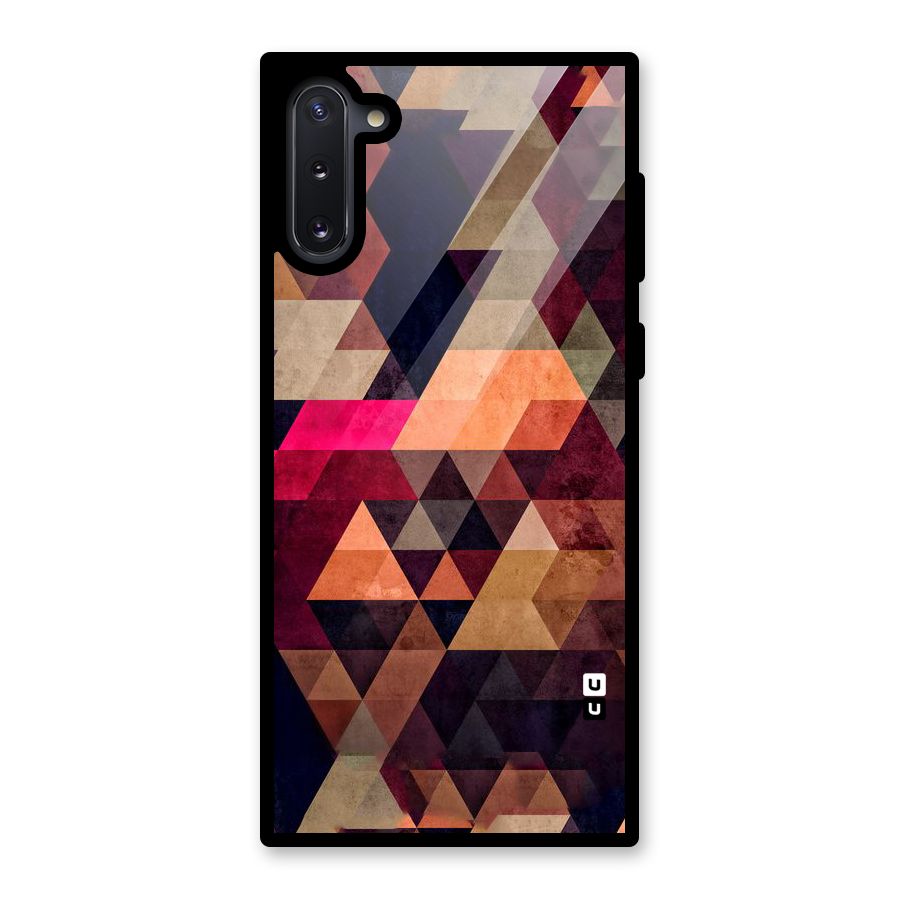 Abstract Beauty Triangles Glass Back Case for Galaxy Note 10