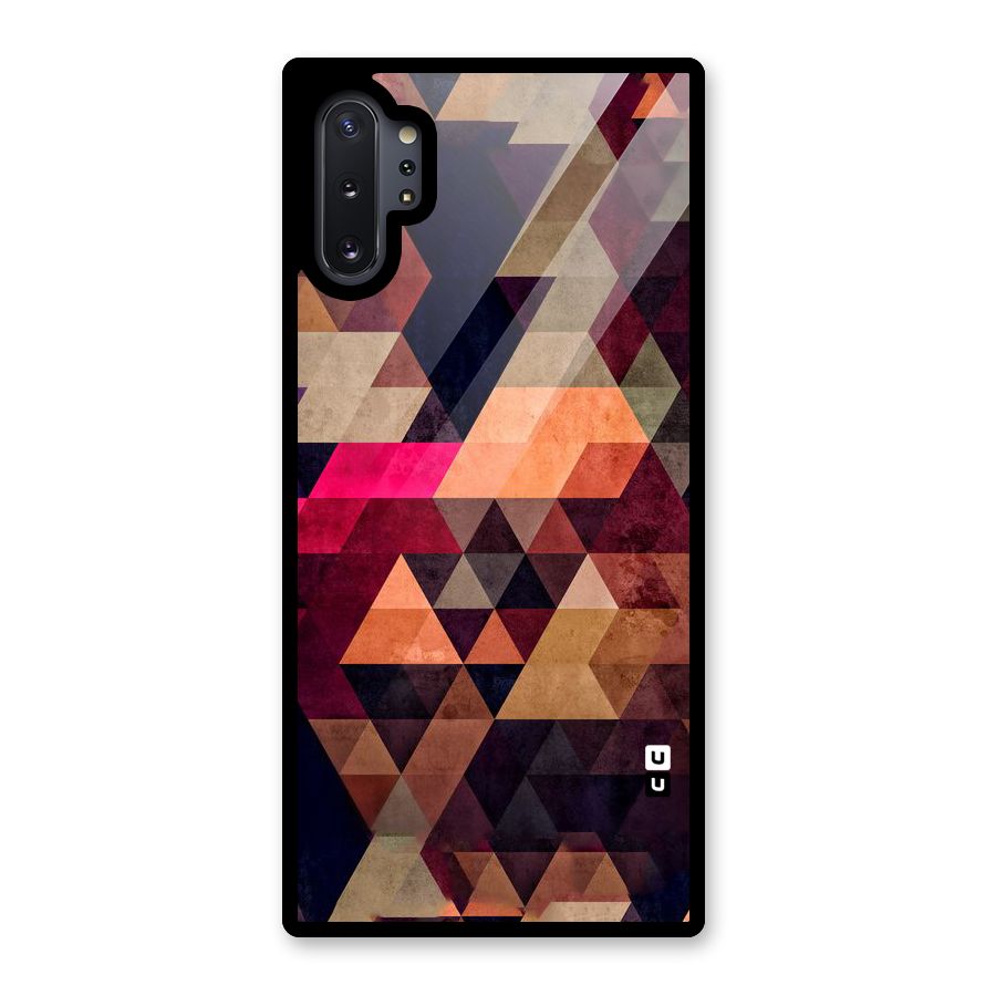 Abstract Beauty Triangles Glass Back Case for Galaxy Note 10 Plus
