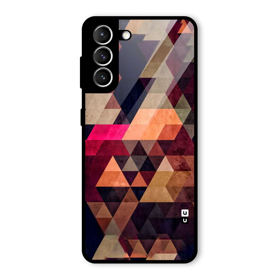 Abstract Beauty Triangles Glass Back Case for Galaxy S21 5G