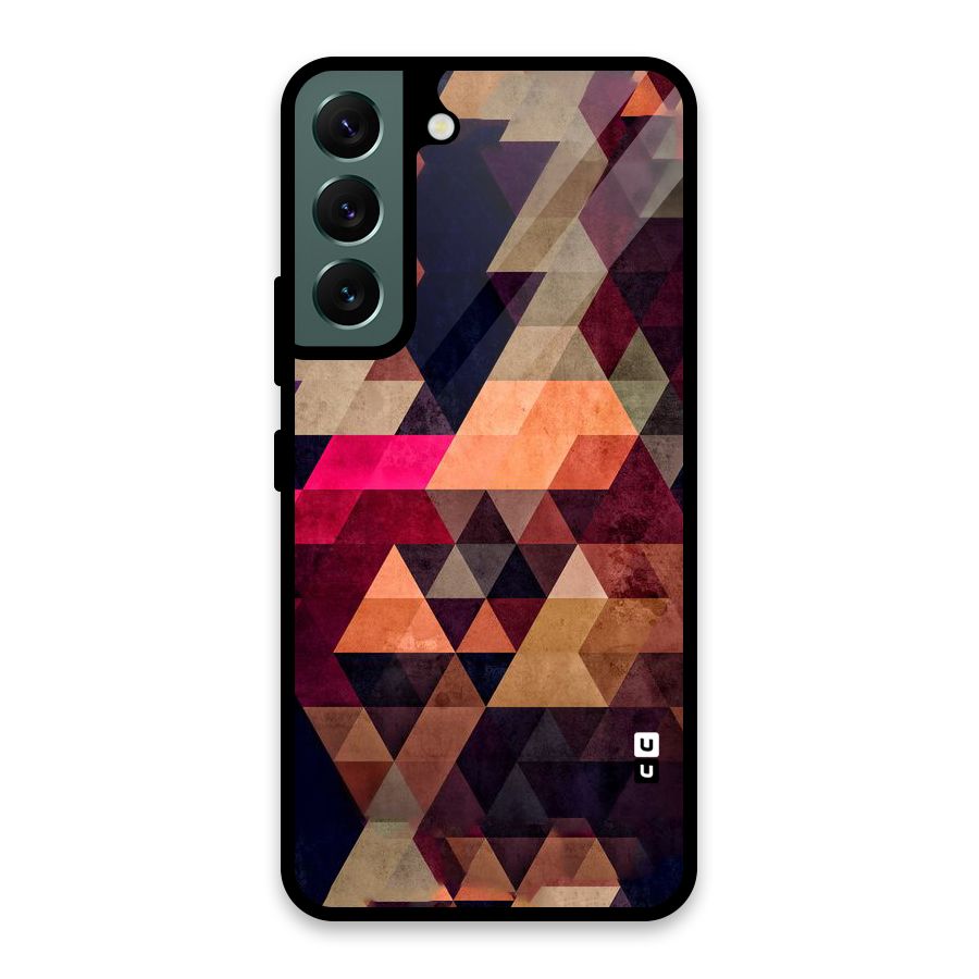 Abstract Beauty Triangles Glass Back Case for Galaxy S22 5G