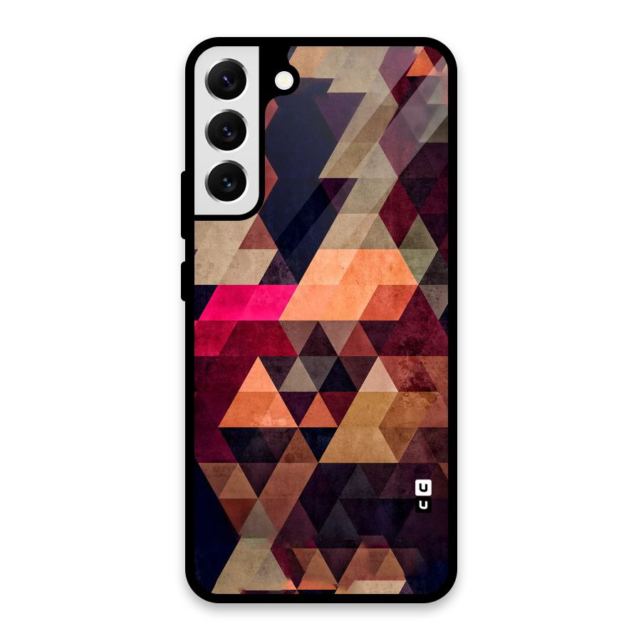 Abstract Beauty Triangles Glass Back Case for Galaxy S22 Plus 5G