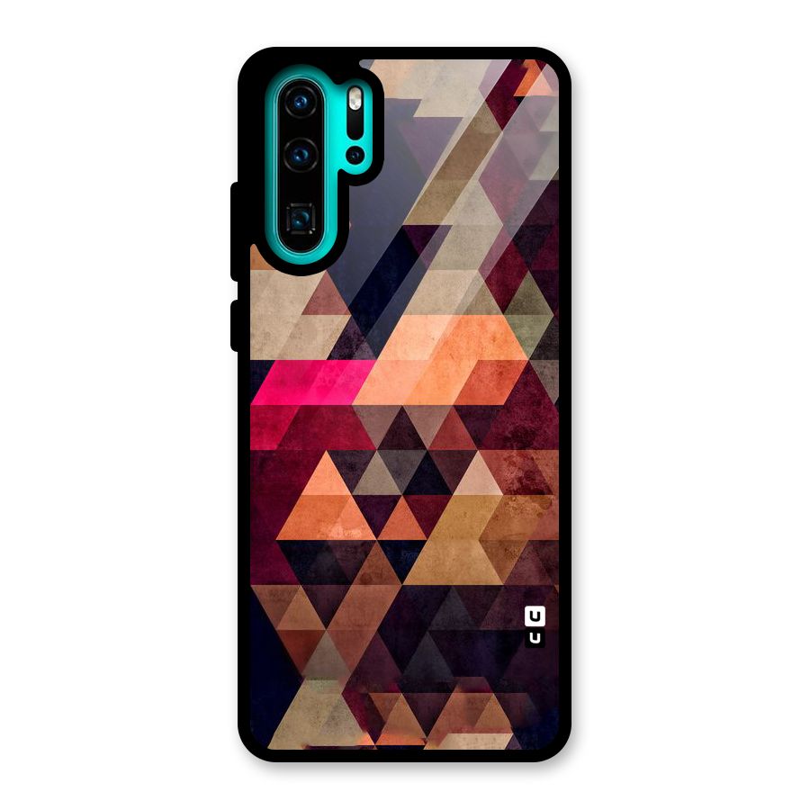 Abstract Beauty Triangles Glass Back Case for Huawei P30 Pro