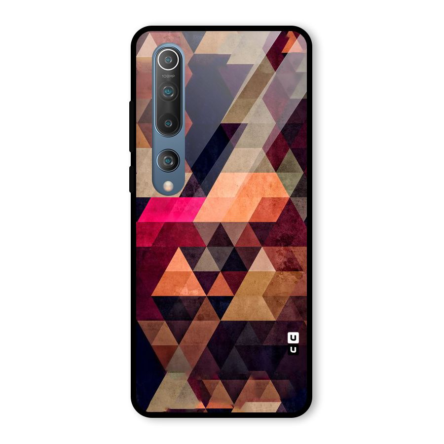 Abstract Beauty Triangles Glass Back Case for Mi 10