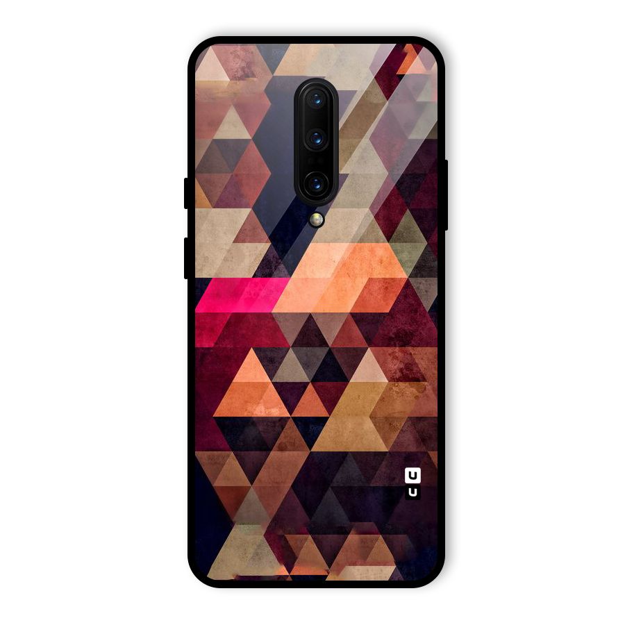 Abstract Beauty Triangles Glass Back Case for OnePlus 7 Pro
