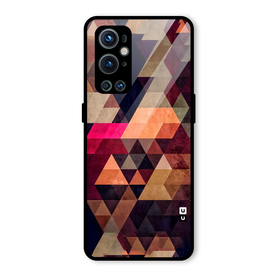 Abstract Beauty Triangles Glass Back Case for OnePlus 9 Pro