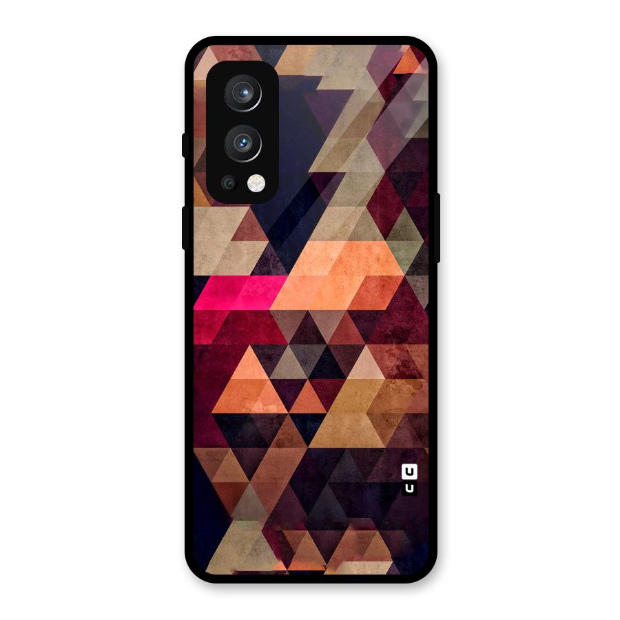 Abstract Beauty Triangles Glass Back Case for OnePlus Nord 2 5G