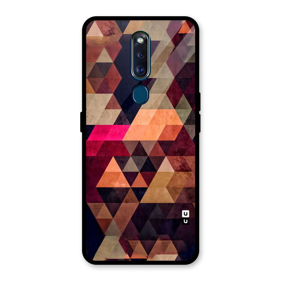 Abstract Beauty Triangles Glass Back Case for Oppo F11 Pro