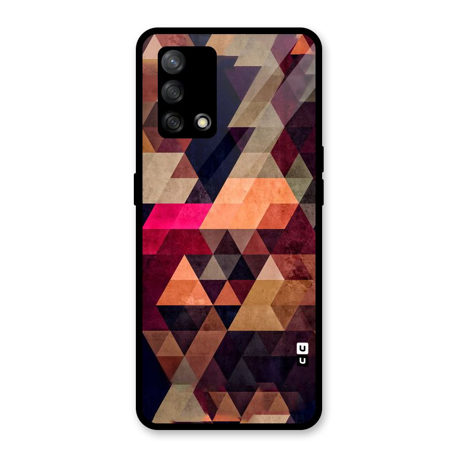 Abstract Beauty Triangles Glass Back Case for Oppo F19