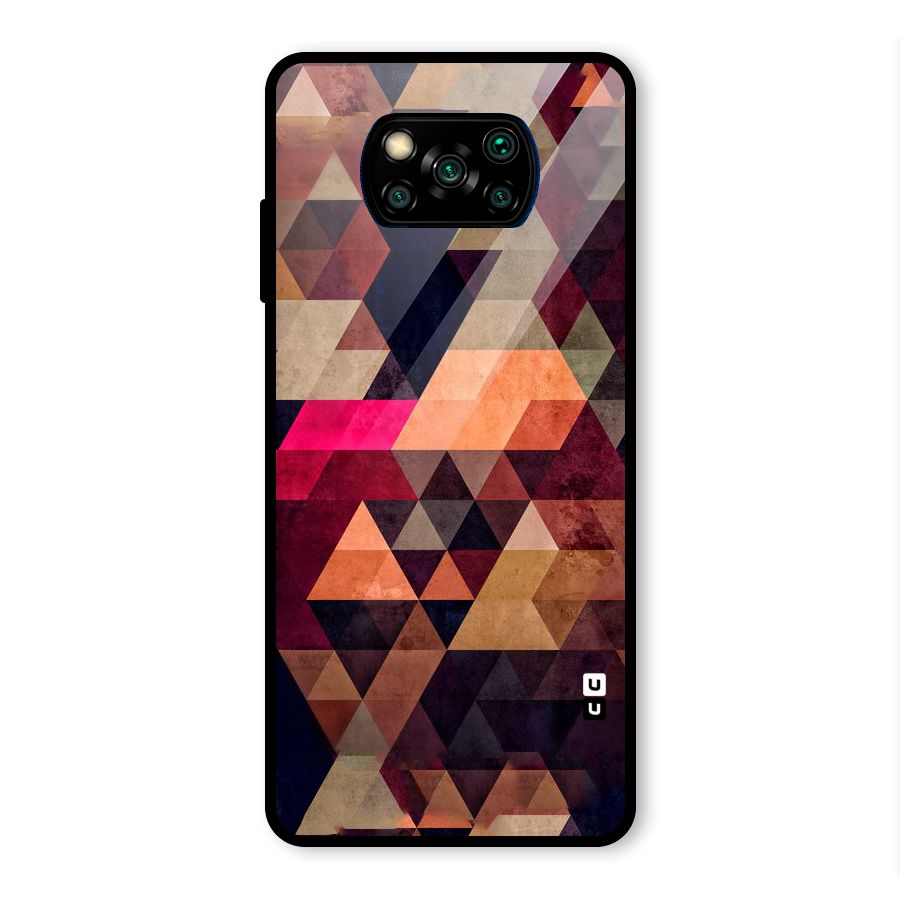 Abstract Beauty Triangles Glass Back Case for Poco X3 Pro