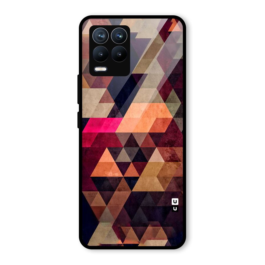 Abstract Beauty Triangles Glass Back Case for Realme 8 Pro