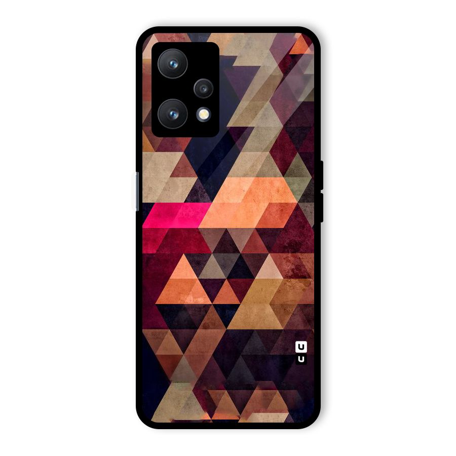 Abstract Beauty Triangles Glass Back Case for Realme 9 Pro 5G