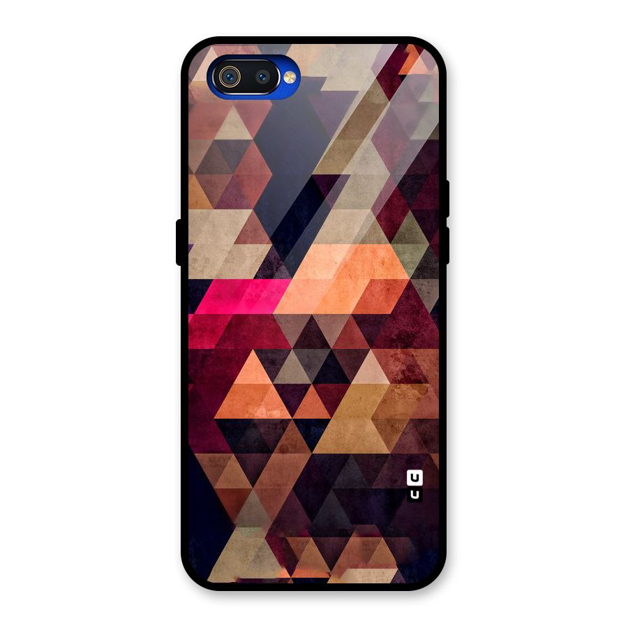 Abstract Beauty Triangles Glass Back Case for Realme C2