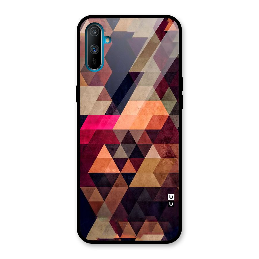 Abstract Beauty Triangles Glass Back Case for Realme C3