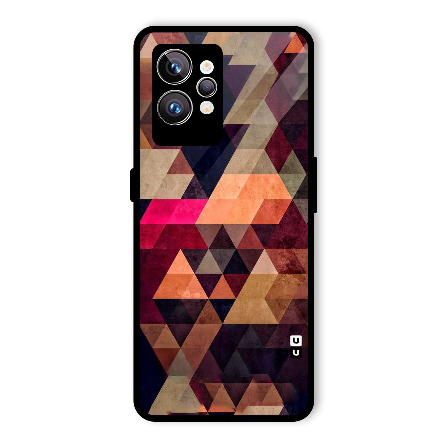 Abstract Beauty Triangles Glass Back Case for Realme GT2 Pro