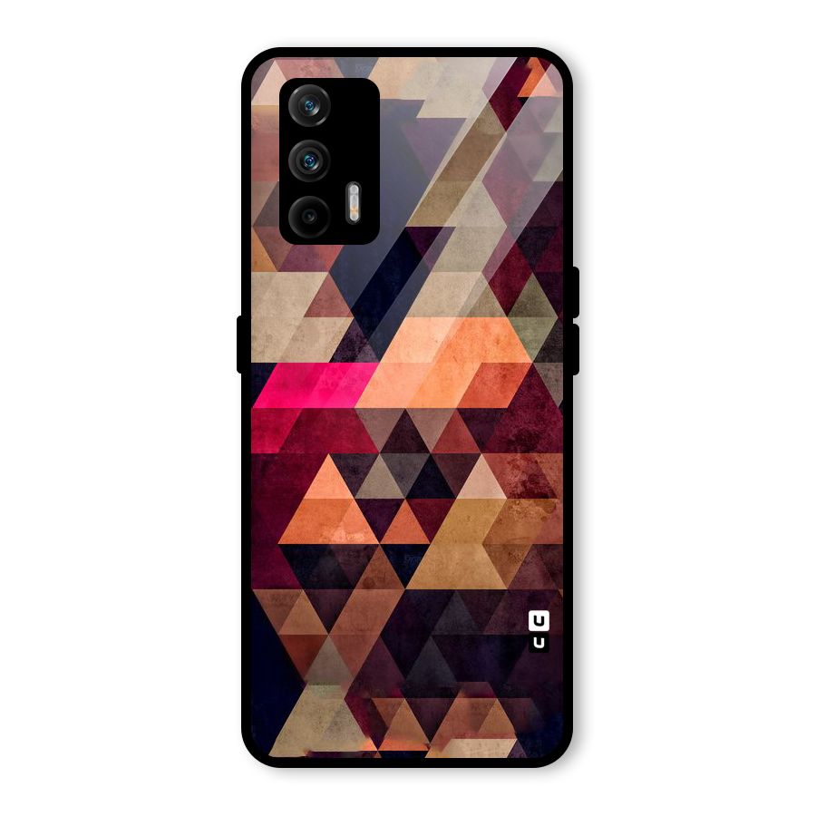 Abstract Beauty Triangles Glass Back Case for Realme GT 5G