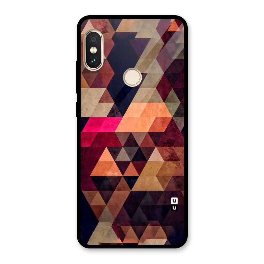 Abstract Beauty Triangles Glass Back Case for Redmi Note 5 Pro