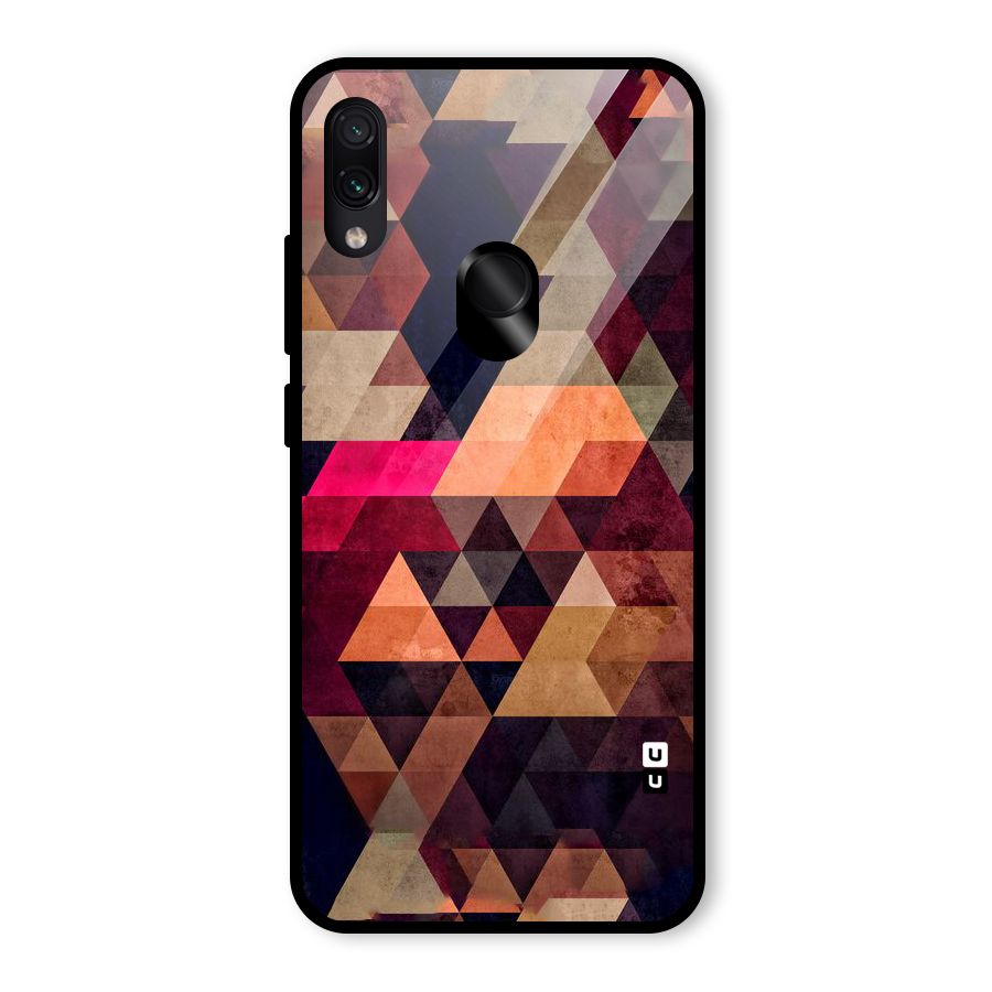 Abstract Beauty Triangles Glass Back Case for Redmi Note 7S