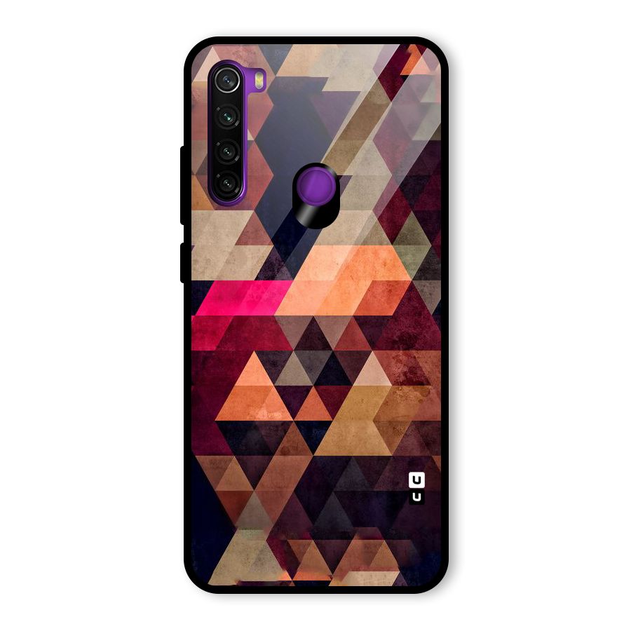 Abstract Beauty Triangles Glass Back Case for Redmi Note 8