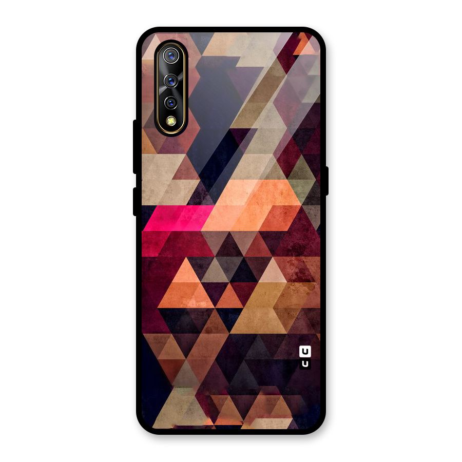 Abstract Beauty Triangles Glass Back Case for Vivo S1