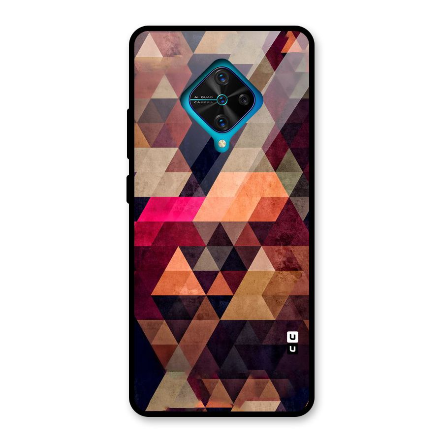 Abstract Beauty Triangles Glass Back Case for Vivo S1 Pro