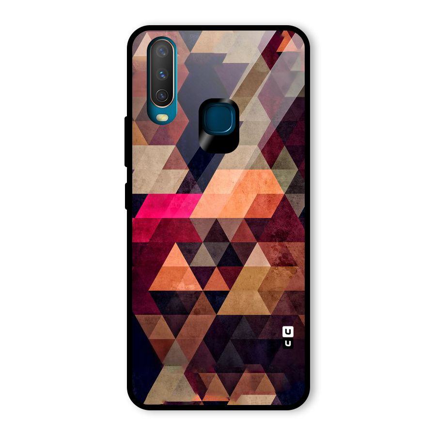 Abstract Beauty Triangles Glass Back Case for Vivo U10
