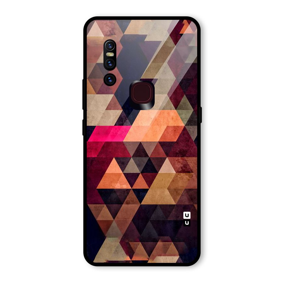 Abstract Beauty Triangles Glass Back Case for Vivo V15