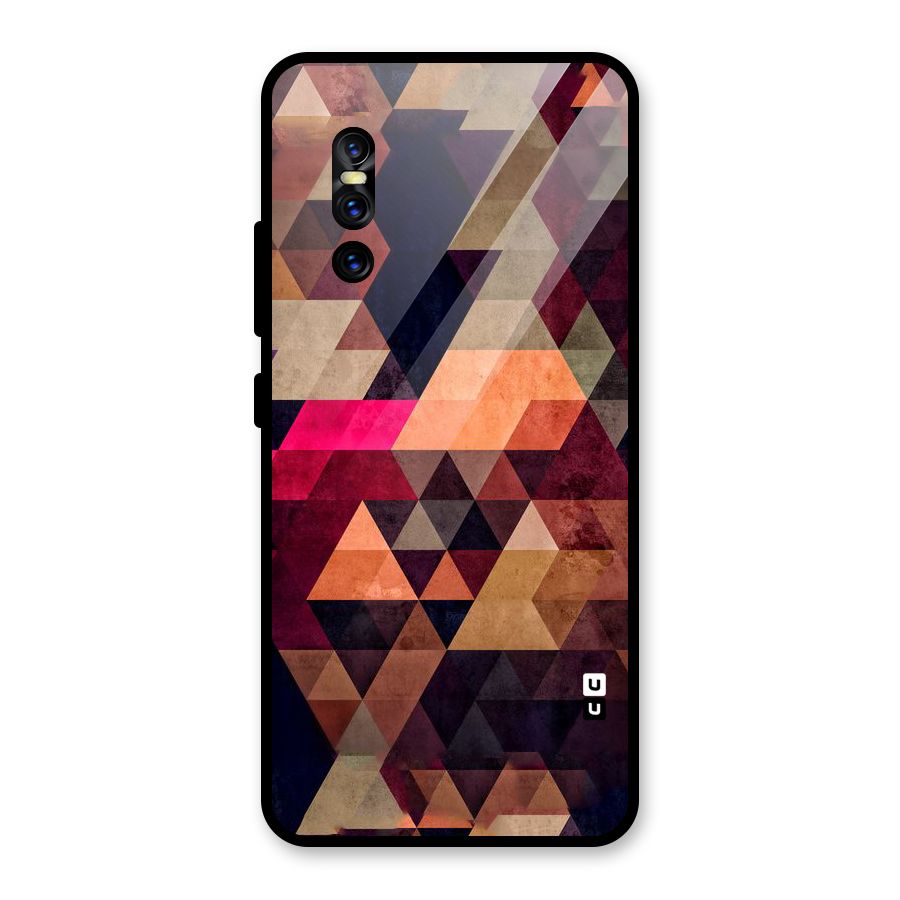 Abstract Beauty Triangles Glass Back Case for Vivo V15 Pro