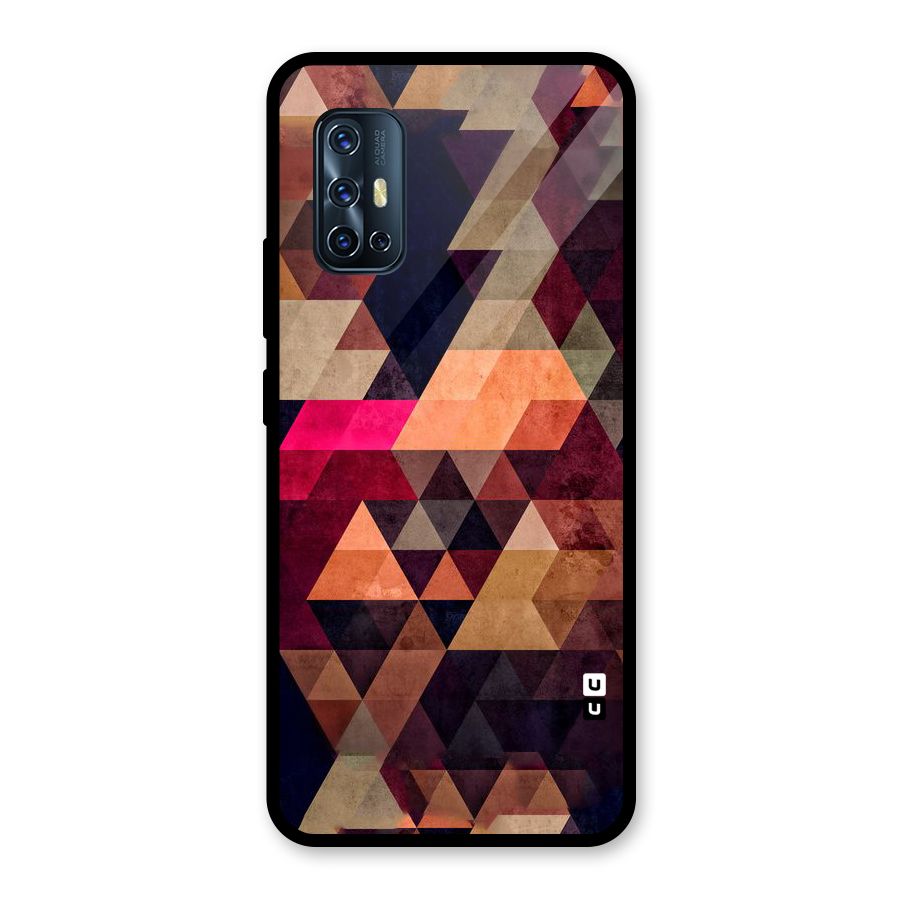 Abstract Beauty Triangles Glass Back Case for Vivo V17