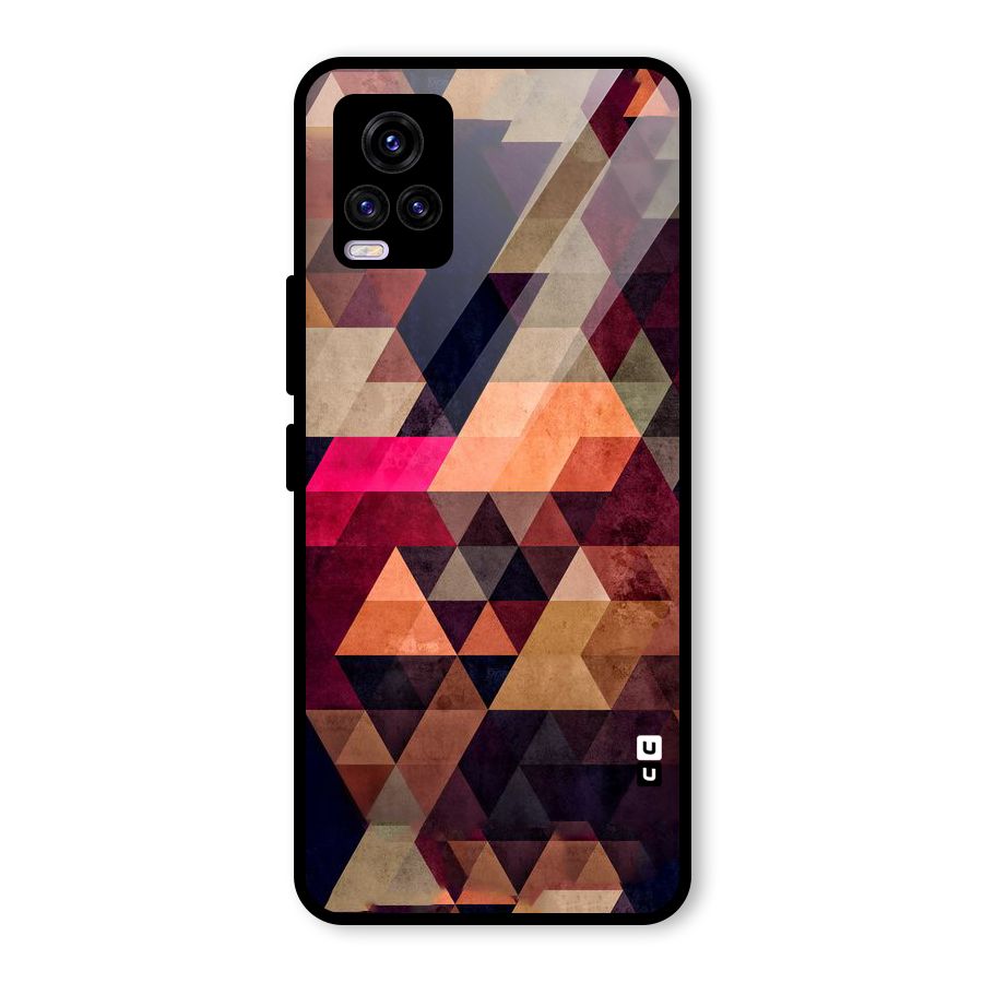 Abstract Beauty Triangles Glass Back Case for Vivo V20