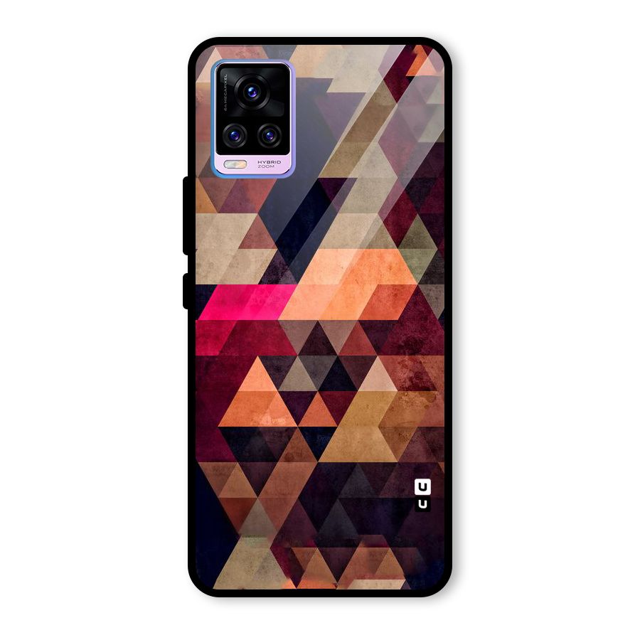Abstract Beauty Triangles Glass Back Case for Vivo V20 Pro