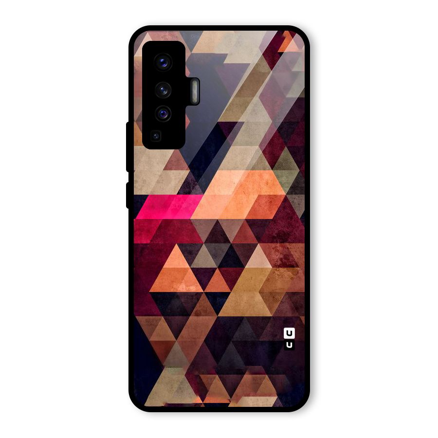 Abstract Beauty Triangles Glass Back Case for Vivo X50