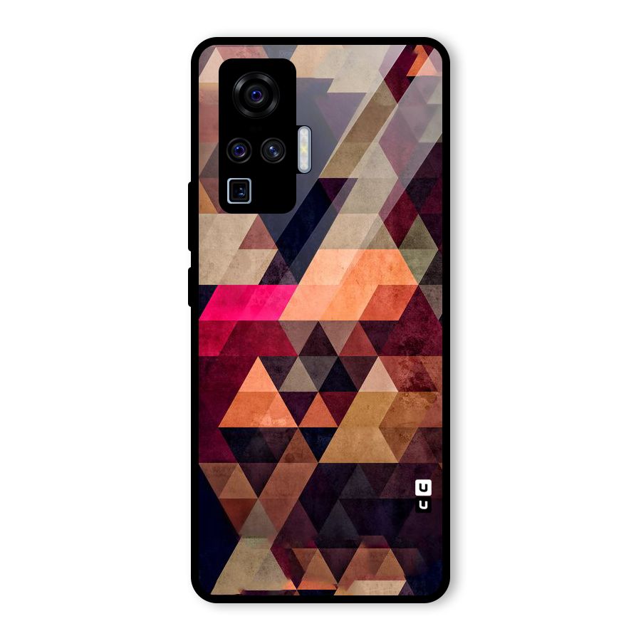 Abstract Beauty Triangles Glass Back Case for Vivo X50 Pro
