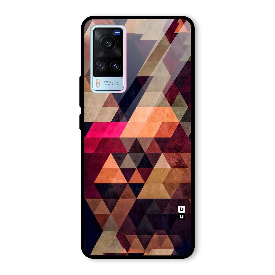 Abstract Beauty Triangles Glass Back Case for Vivo X60