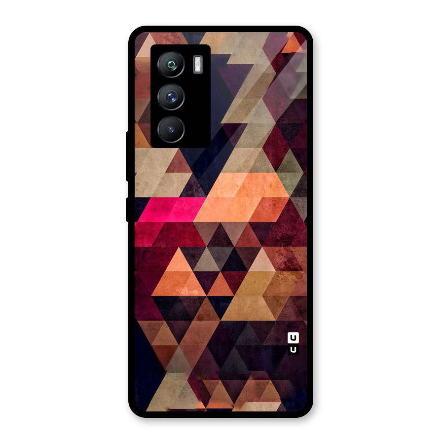 Abstract Beauty Triangles Glass Back Case for Vivo iQOO 9 SE