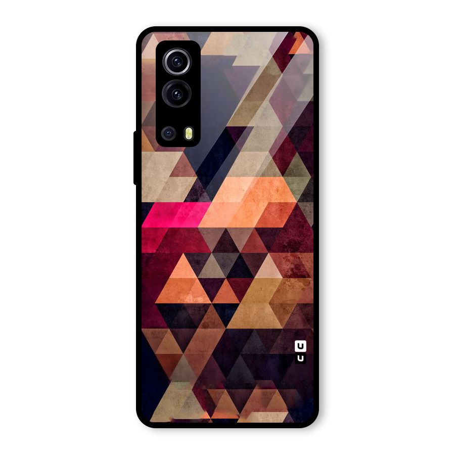 Abstract Beauty Triangles Glass Back Case for Vivo iQOO Z3
