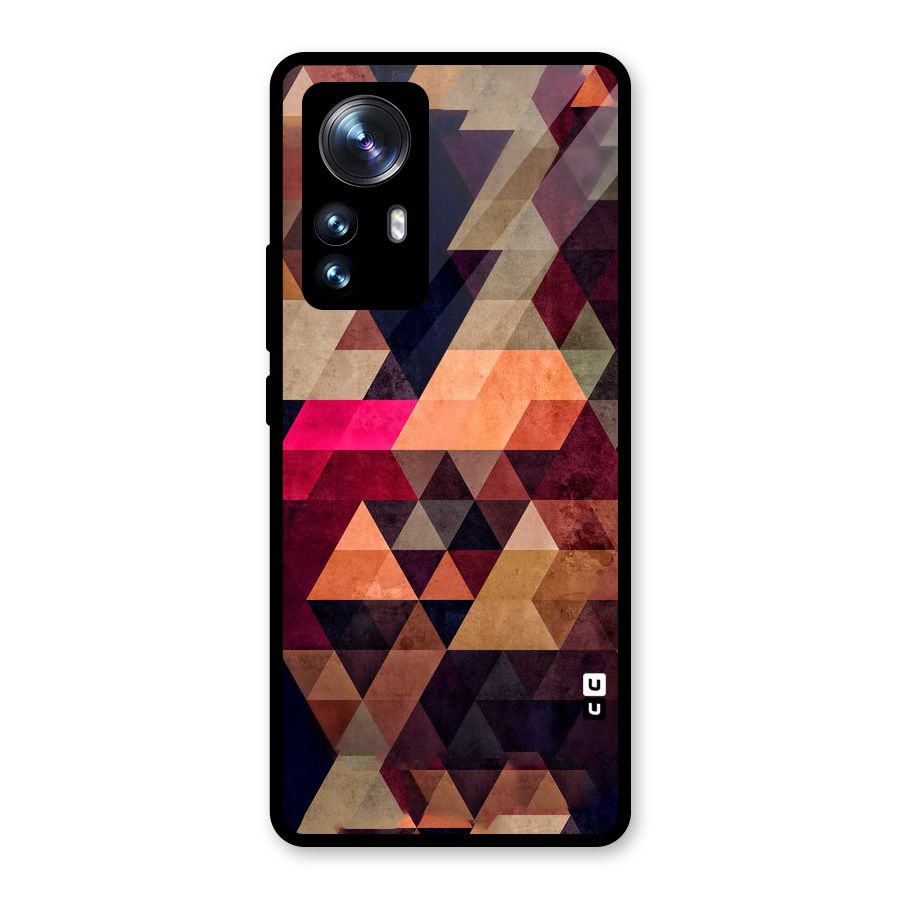 Abstract Beauty Triangles Glass Back Case for Xiaomi 12 Pro