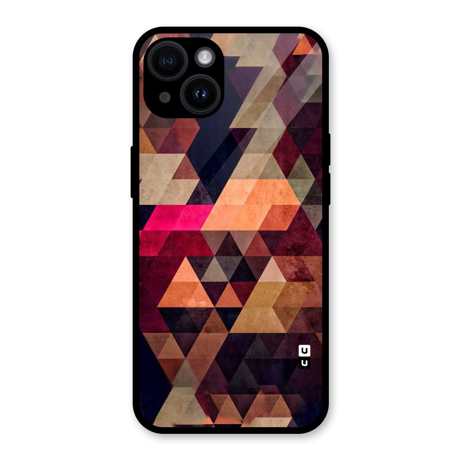 Abstract Beauty Triangles Glass Back Case for iPhone 14